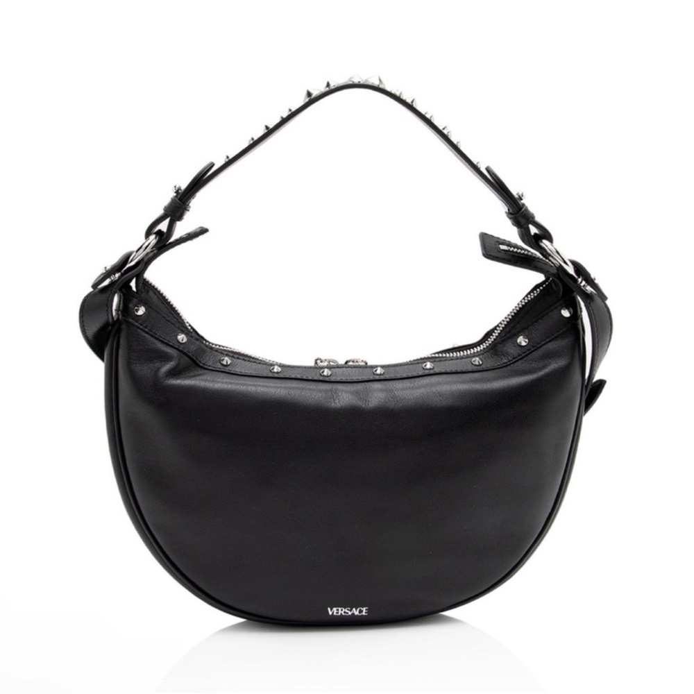 Pristine Versace Studded Small Hobo Bag - Picture 2 of 5